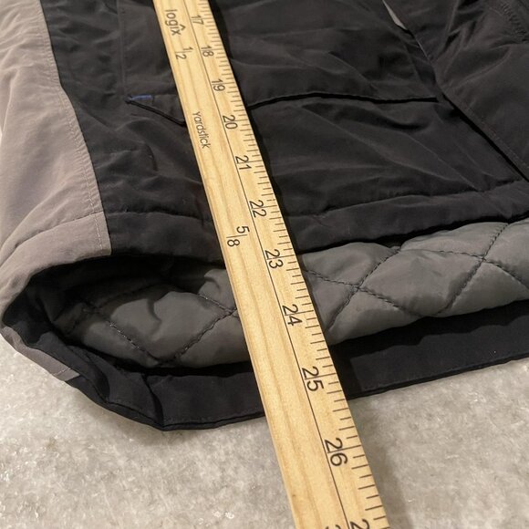 Lands' End Squall Jacket Boys Medium 10-12 Black Gray Winter Hooded Waterproof - Picture 9 of 11